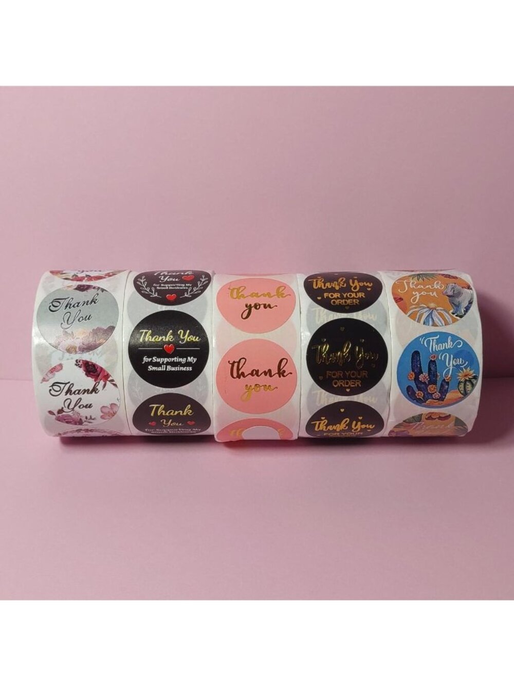 2500 Thank You Stickers Lot 5 rolls size 1 inch